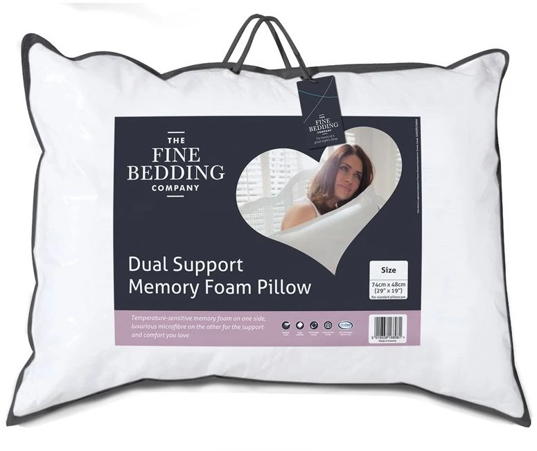 The Fine Bedding Company Dual Support Memory Foam Pillow 3 The Fine Bedding Company Dual Support Memory Foam Pillow