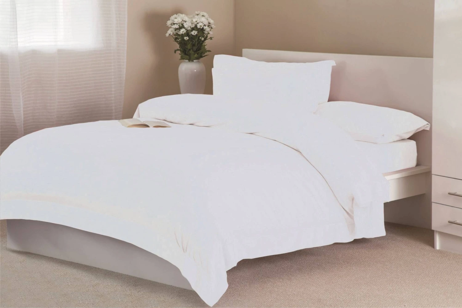 Belledorm 400 Count Egyptian Cotton Duvet Cover - White 3 Belledorm 400 Count Egyptian Cotton Duvet Cover - White