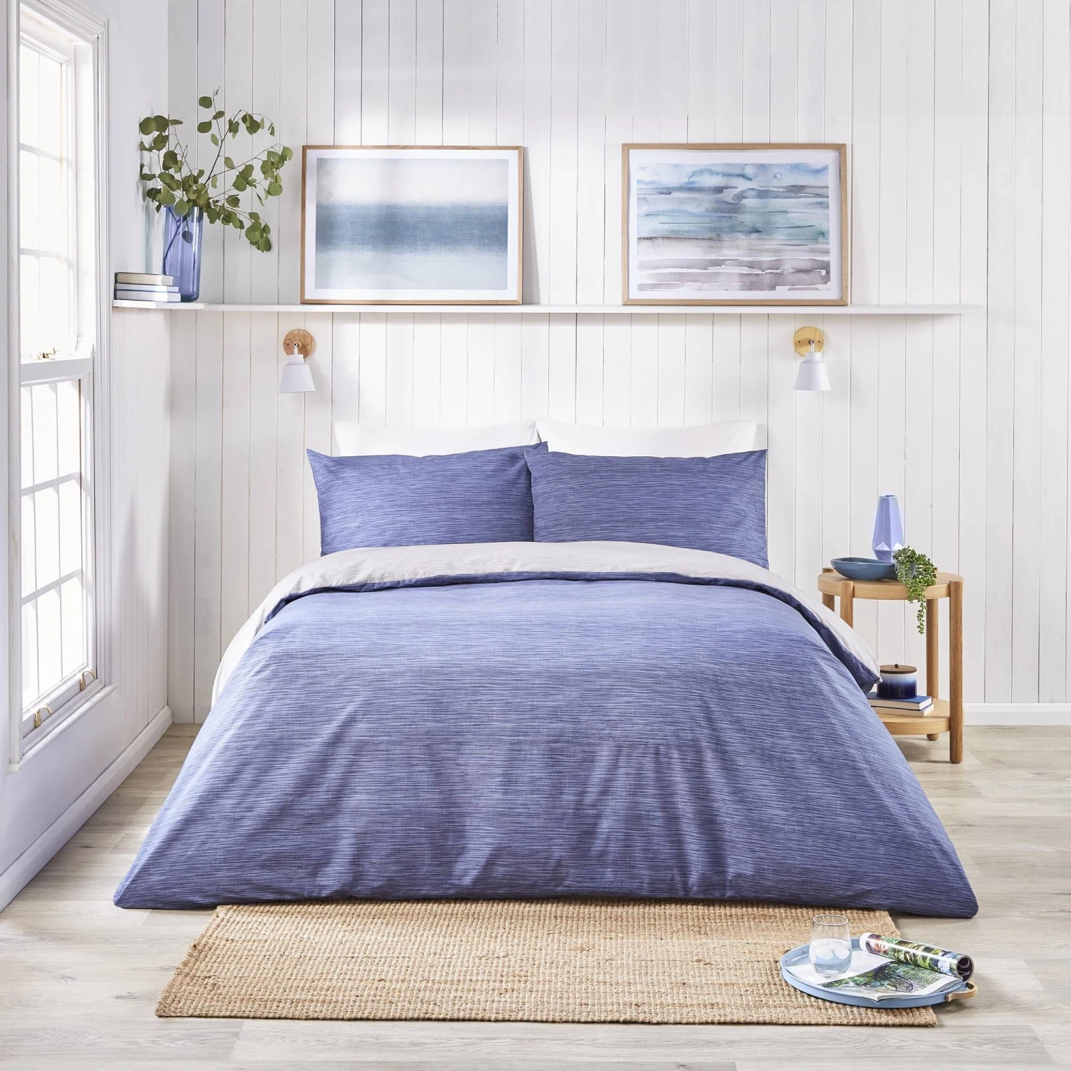 Fusion Bethan Navy/Grey Duvet Set 3 Fusion Bethan Navy/Grey Duvet Set