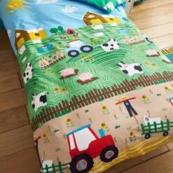 Catherine Lansfield Farmyard Animals Kids Duvet Cover Set - Single -Best Bedding Store 51325 30027