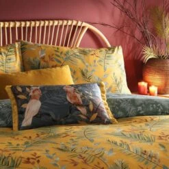 Furn Mazari Exotic Jungle Duvet Cover Set Mustard -Best Bedding Store 53563 25539