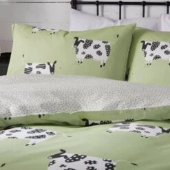 Fusion Daisy Cow Green Duvet Cover Set -Best Bedding Store 54065 23993