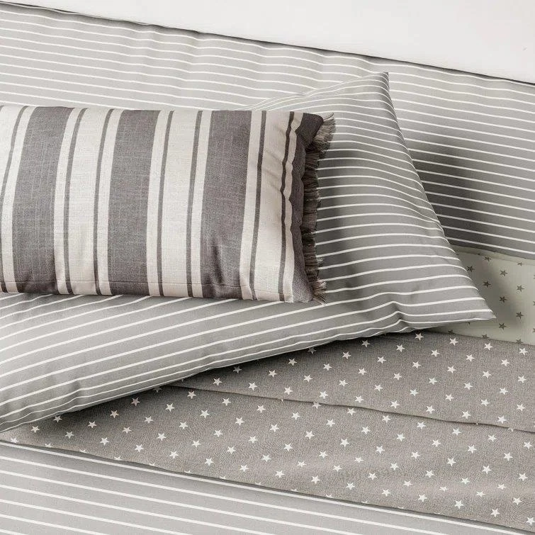 Helena Springfield Breton Stripe Grey Duvet Set 4 Helena Springfield Breton Stripe Grey Duvet Set - Image 2