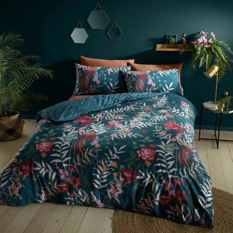 Catherine Lansfield Tropical Floral Birds Duvet Set 3 Catherine Lansfield Tropical Floral Birds Duvet Set