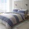 Catherine Lansfield Textured Banded Stripe Blue Duvet Set 2 Catherine Lansfield Textured Banded Stripe Blue Duvet Set -Best Bedding Store 54080 23932