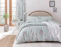 Sanderson Option Etchings & Roses Duck Egg Duvet Set